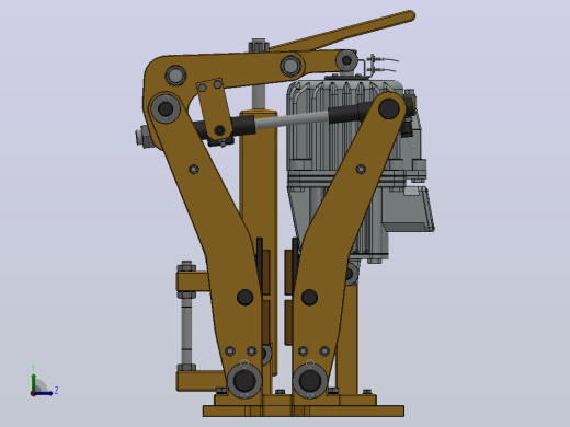 YP11系列电力液压盘式制动器YP11-220-400×20-ⅡA-CL.RL.WL.HL.H左视缩略图