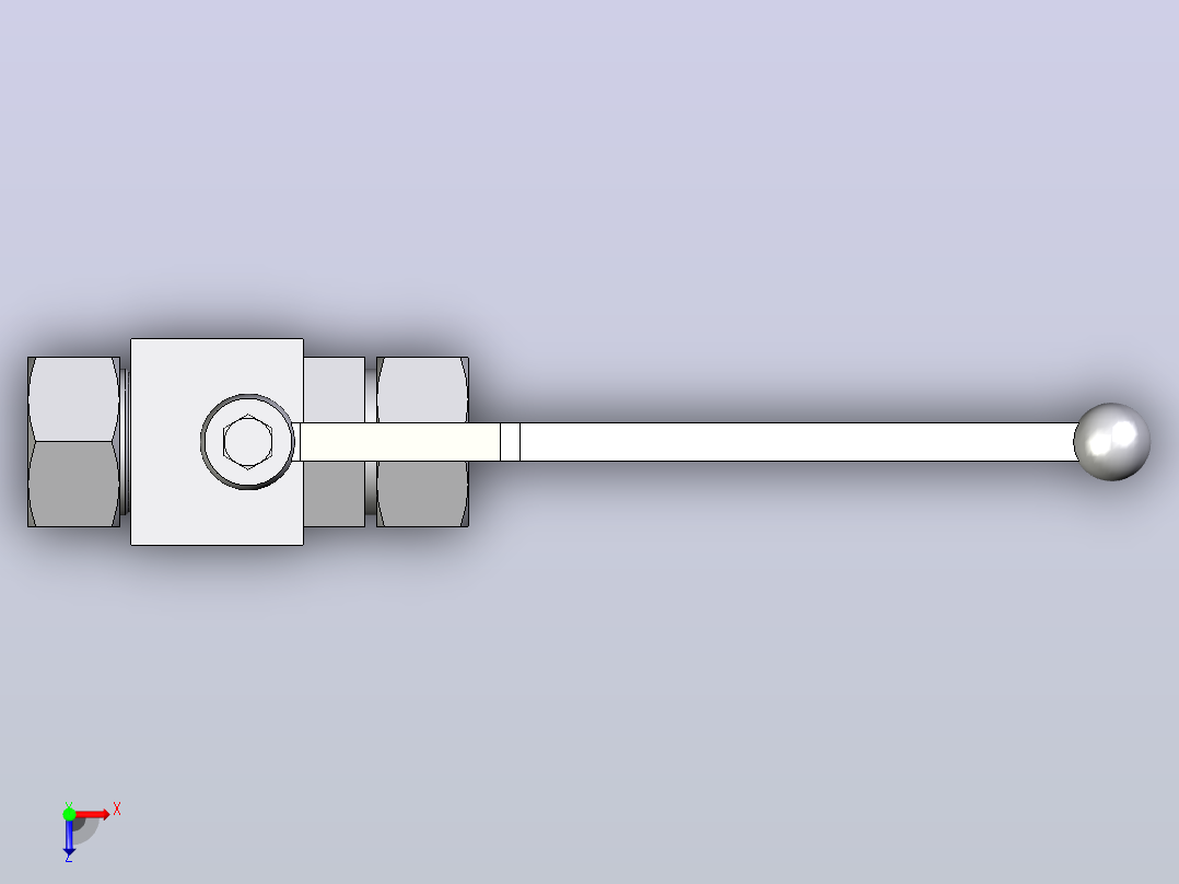 EO标准液压接头二通球阀钢制KH38S俯视图