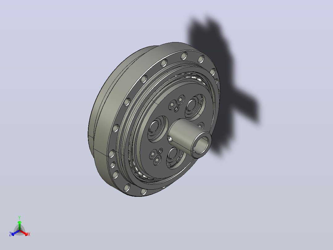 RV减速器常规产品外形图ZD-65BX-   -RVE-B-B-22X36L115-3001主视图