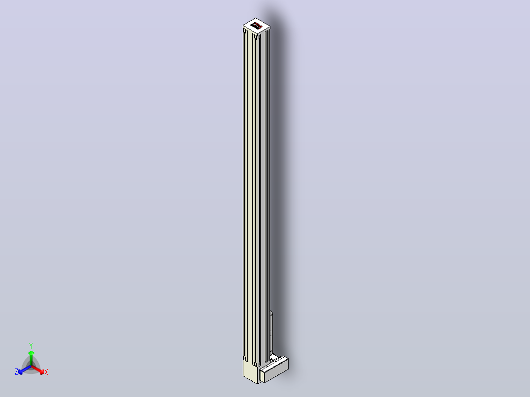 伺服电机集成皮带传动直线执行器TPA-OCB-140-256-L2150-LU-P75-N3主视图