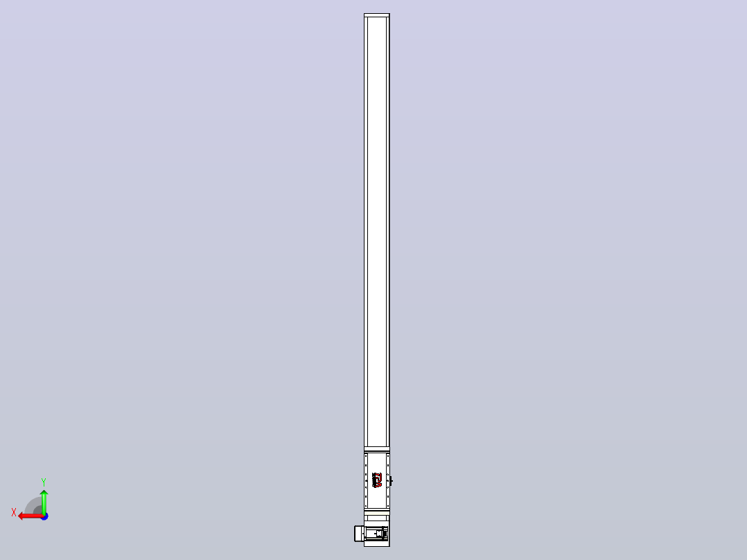 伺服电机集成皮带传动直线执行器TPA-OCB-140-256-L2150-LU-P75-N3后视图