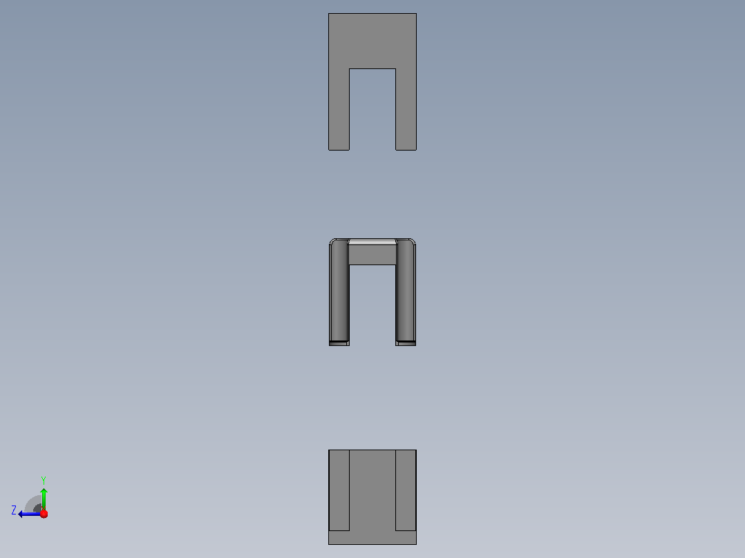 椅子模具右视图