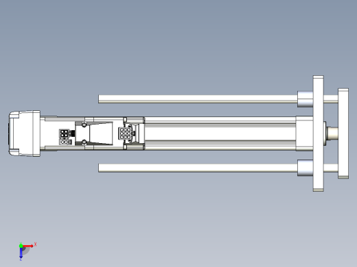 轻载电动缸TPA-ESR25-1002C-L200-MR-QDX-W-P10-C3俯视缩略图