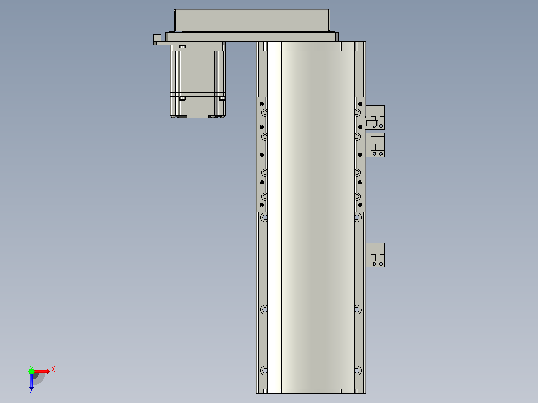 MT120BS半封闭丝杆滑台[MT120BS.L#.150.BL.P40.C3]俯视图