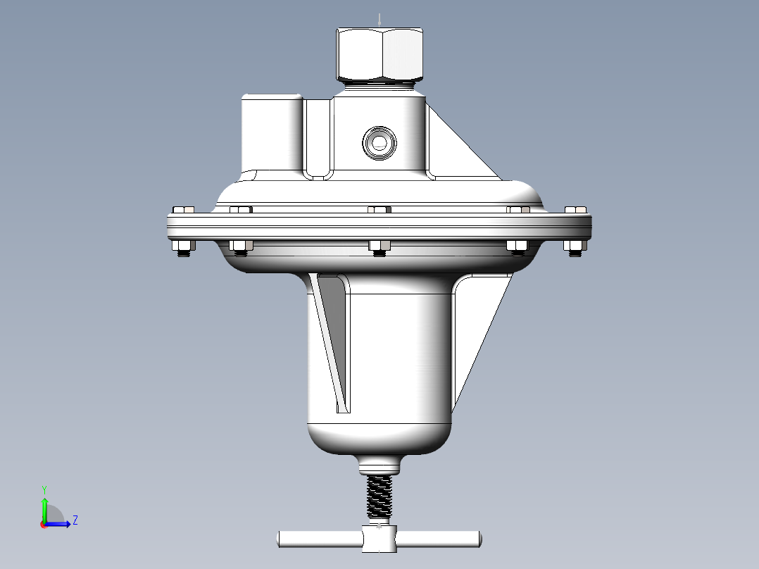 气压调节器3D数模左视图