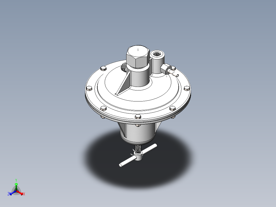 气压调节器3D数模正等轴测图
