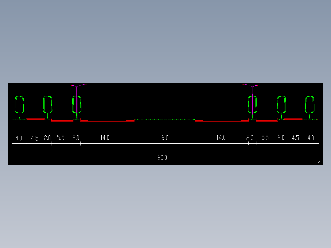 45种道路断面cad详图