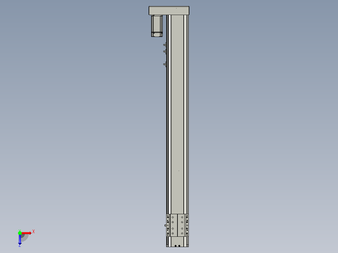 120模组滑台机器人同步带丝杠型材滑台3d图纸 全套120模组3d模型俯视图