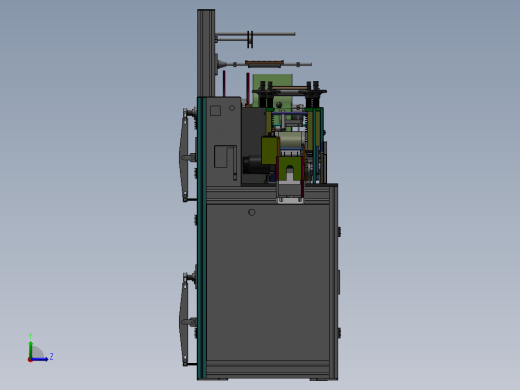 全自动口罩机 3D图 四层左视缩略图