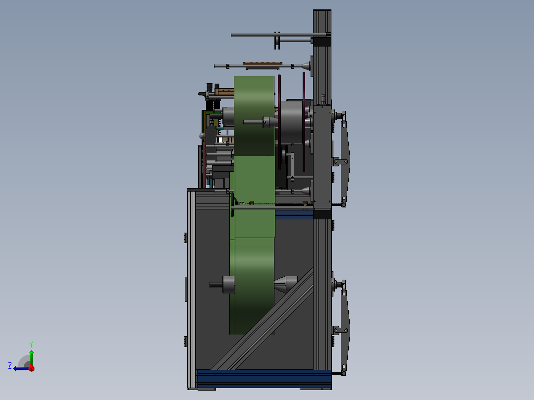 全自动口罩机 3D图 四层右视图