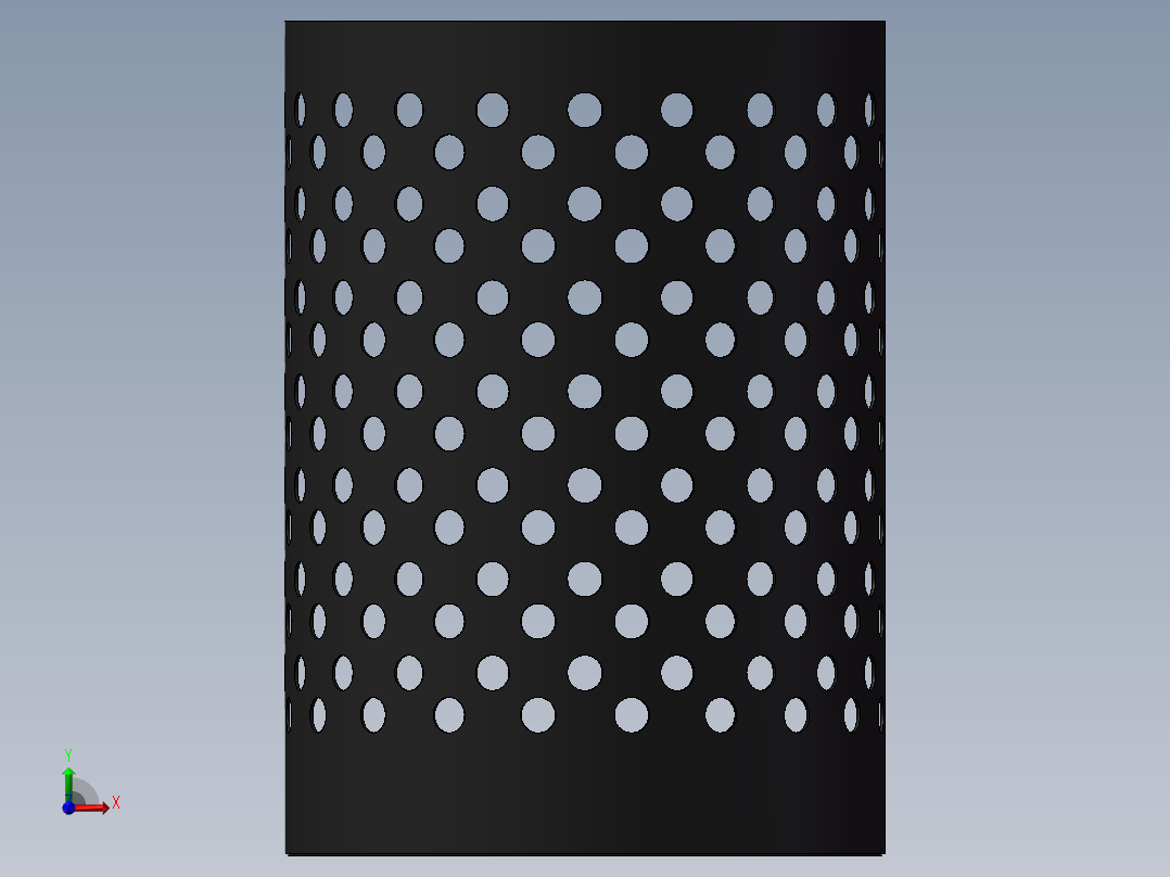 笔筒_圆形前视图