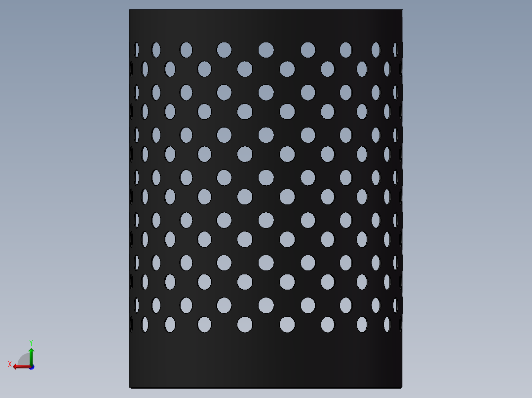 笔筒_圆形后视图