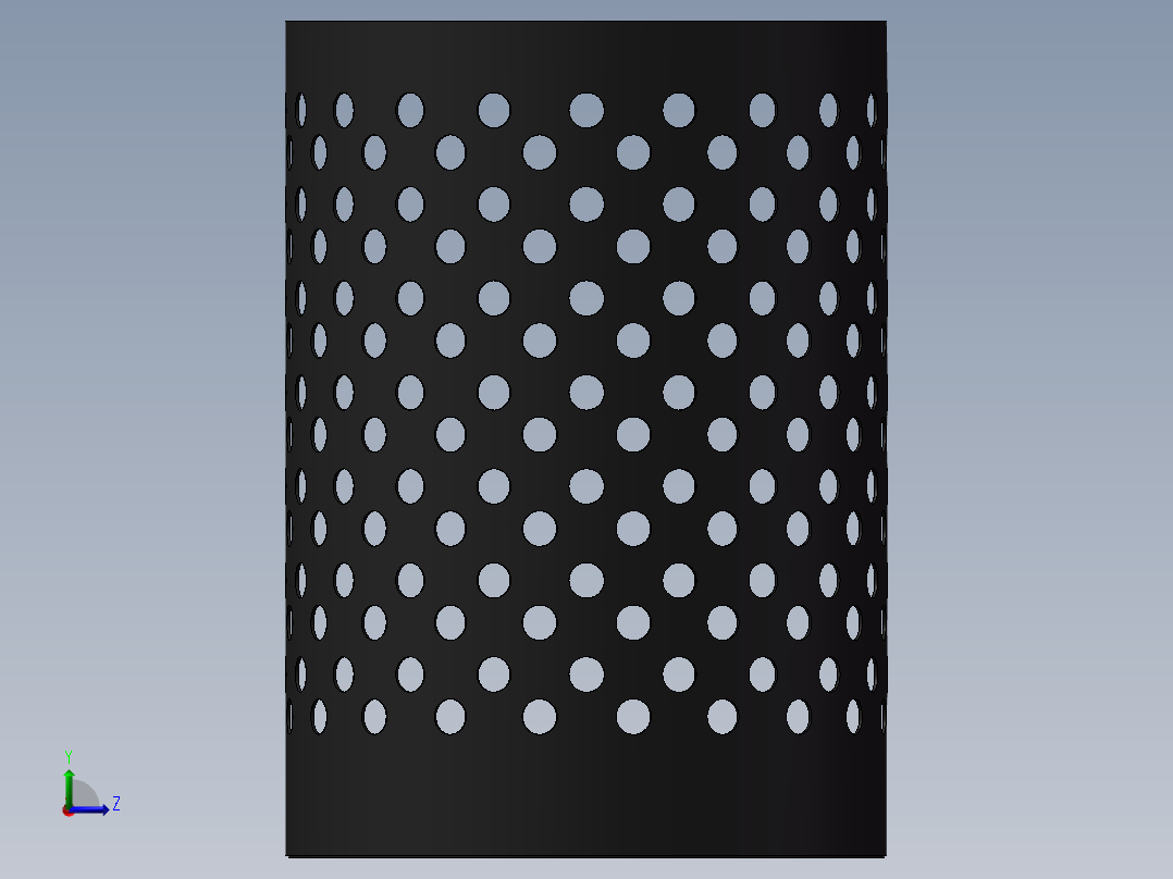 笔筒_圆形左视图