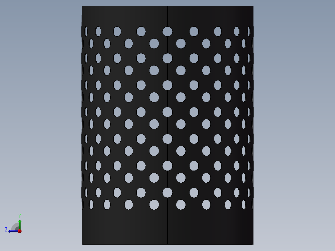 笔筒_圆形右视图