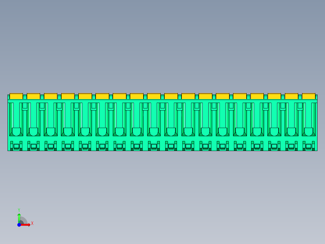 DEGSON 2EDG 系列 5.0mm 可插拔接线端子组-2EDGKDA-5.0-18P-14-00AH前视图