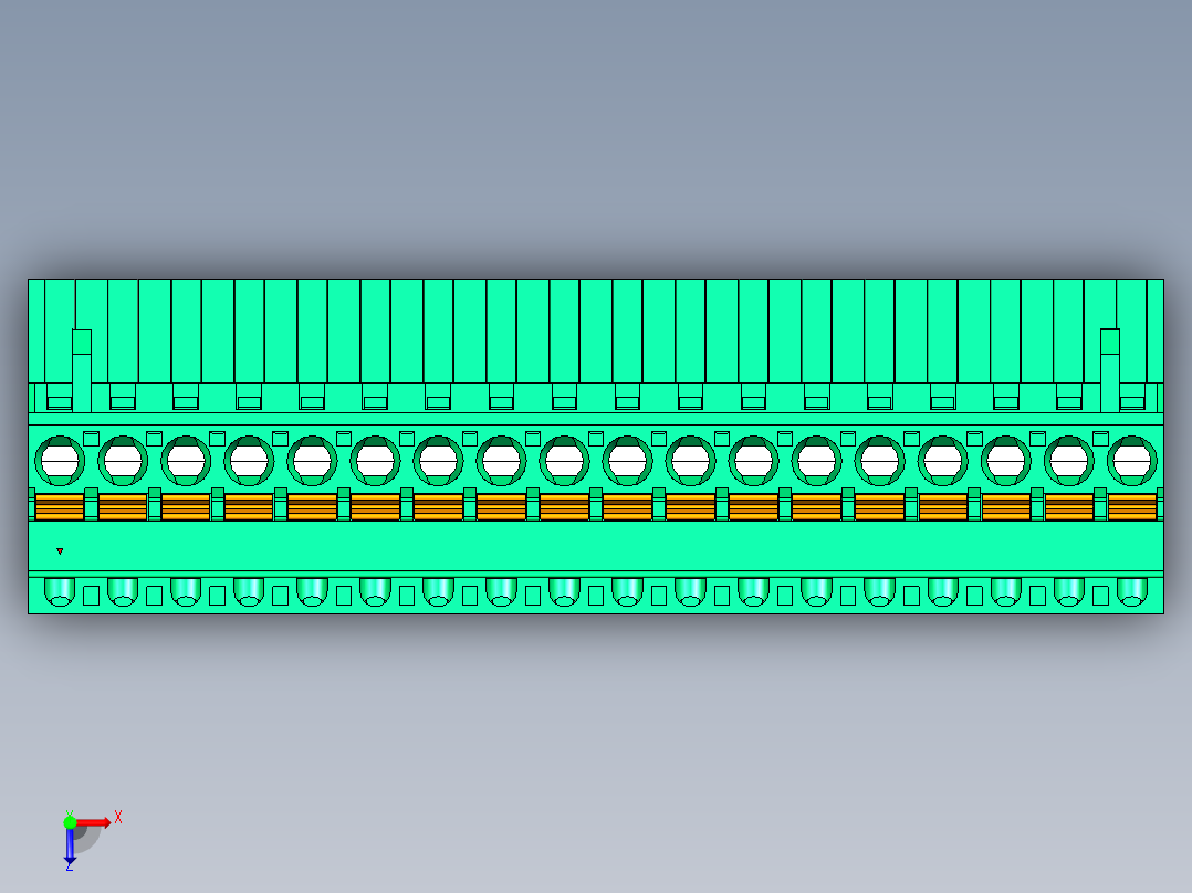 DEGSON 2EDG 系列 5.0mm 可插拔接线端子组-2EDGKDA-5.0-18P-14-00AH俯视图