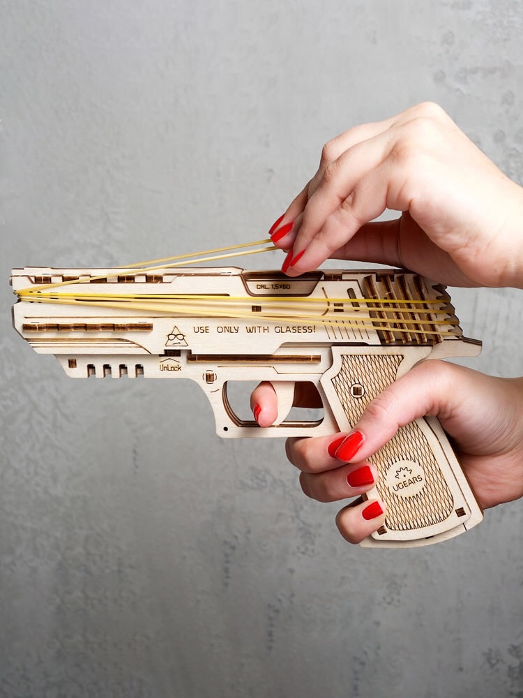 橡皮筋木仓激光切割CAD