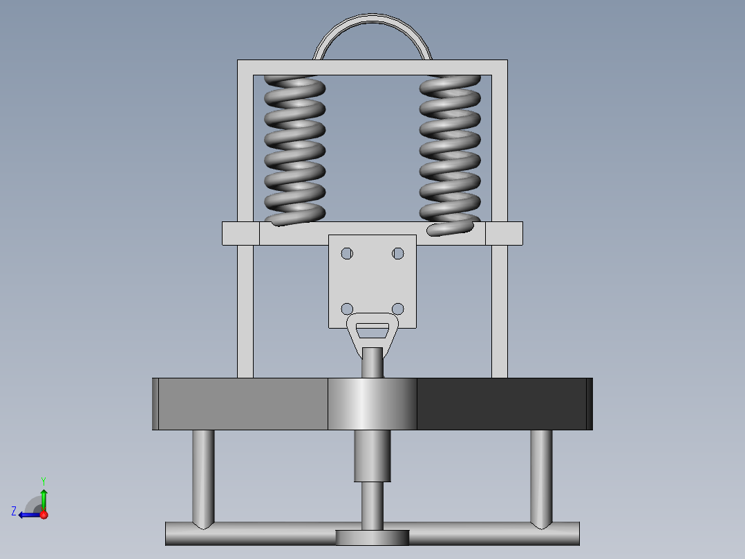 建筑工程测量设备支撑装置右视图