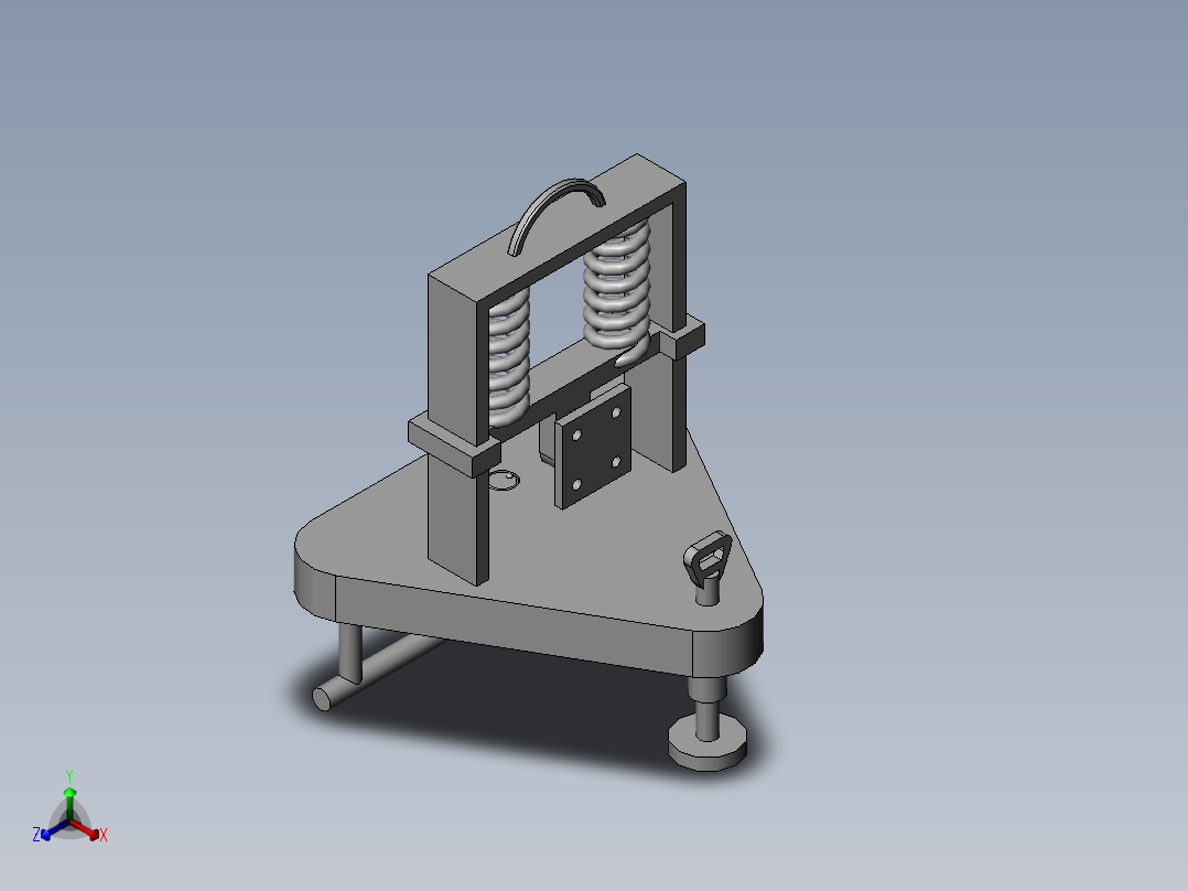 建筑工程测量设备支撑装置正等轴测图