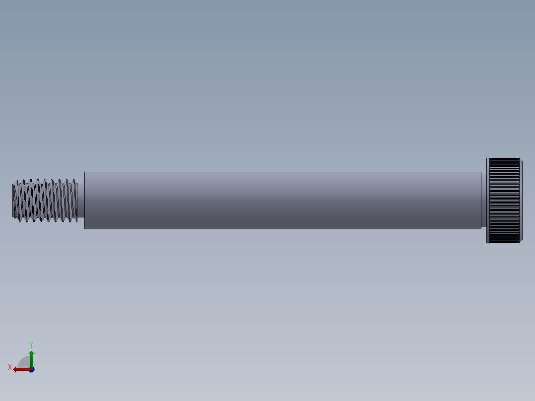 内六角螺螺栓-SB 0.375-16 x3.5.SLDPRT后视图