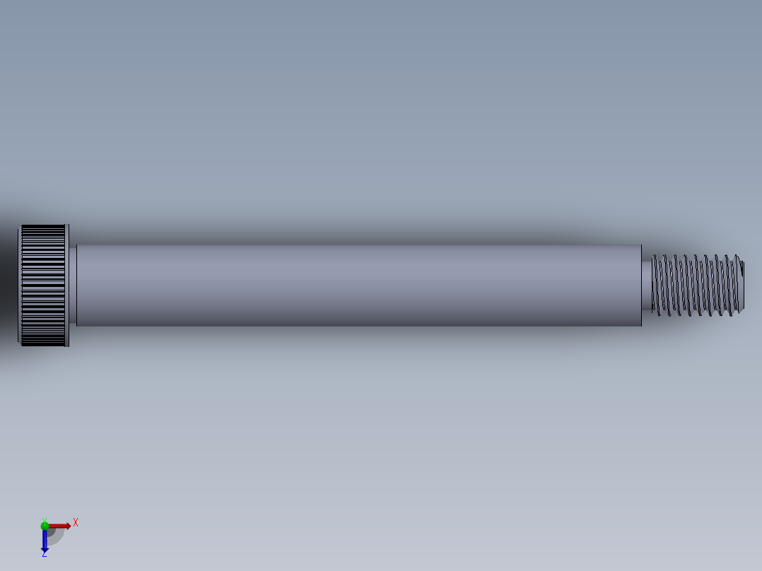 内六角螺螺栓-SB 0.375-16 x3.5.SLDPRT俯视图