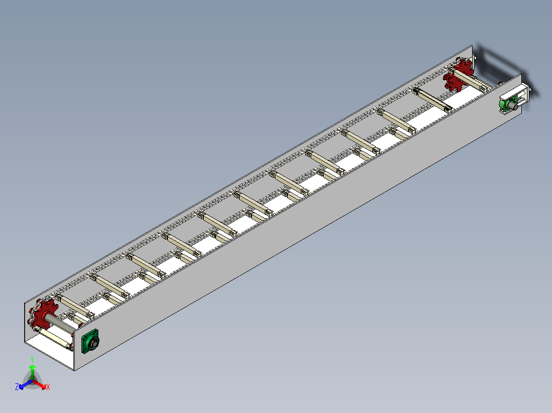 刮板设备 -总装配三维模型