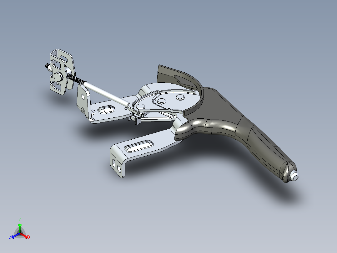 手刹柄正等轴测图