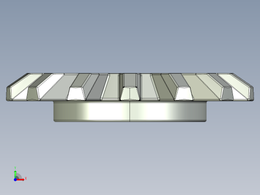 4143 OldGray Technic Gear 14 Tooth Bevel.STEP前视缩略图