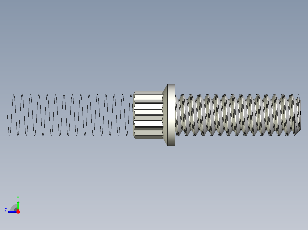 1-4in-20 3-4long 12-point screws右视图