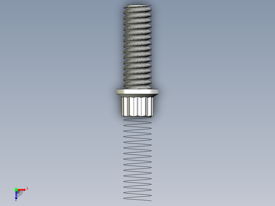 1-4in-20 3-4long 12-point screws俯视图