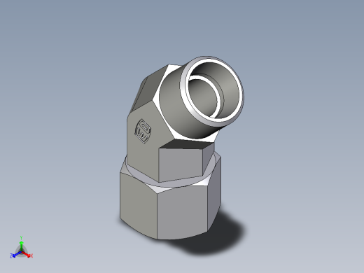 卡套式工业通用硬管接头EO_Swivel_nut_45_deg_elbow_EV12LOMDCF
