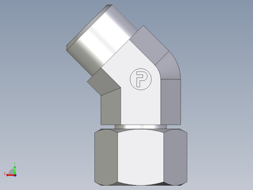 卡套式工业通用硬管接头EO_Swivel_nut_45_deg_elbow_EV12LOMDCF后视缩略图
