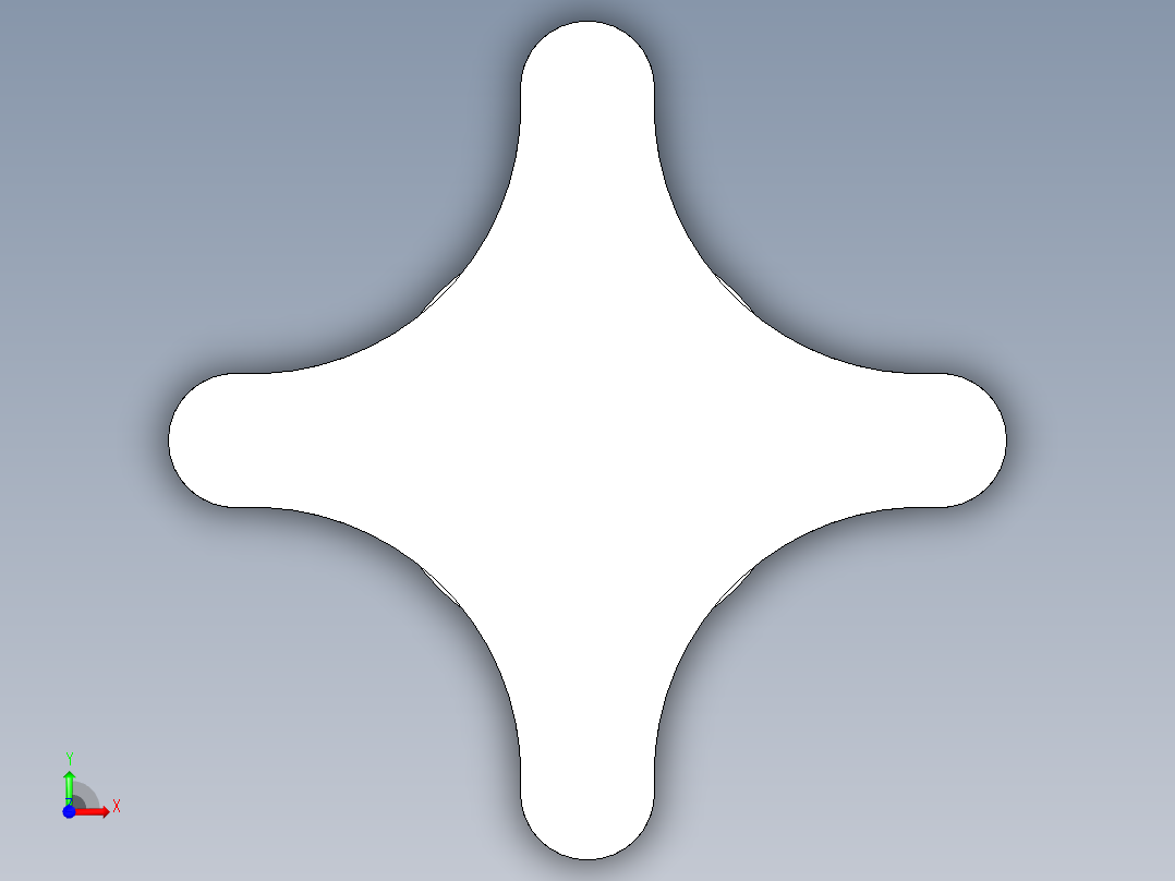 星型把手(A)2470-3D多系列多零件图纸模型前视图