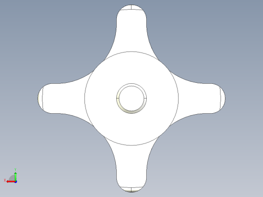 星型把手(A)2470-3D多系列多零件图纸模型后视缩略图