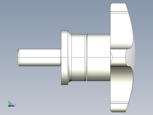 星型把手(A)2470-3D多系列多零件图纸模型左视缩略图