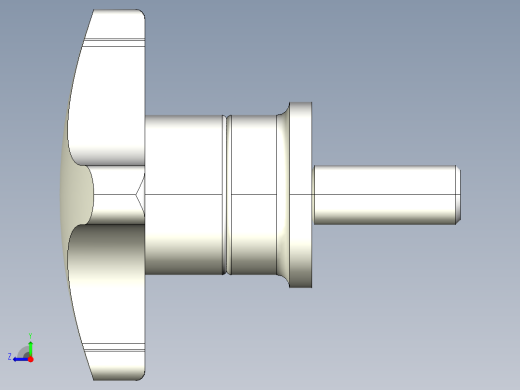 星型把手(A)2470-3D多系列多零件图纸模型右视缩略图