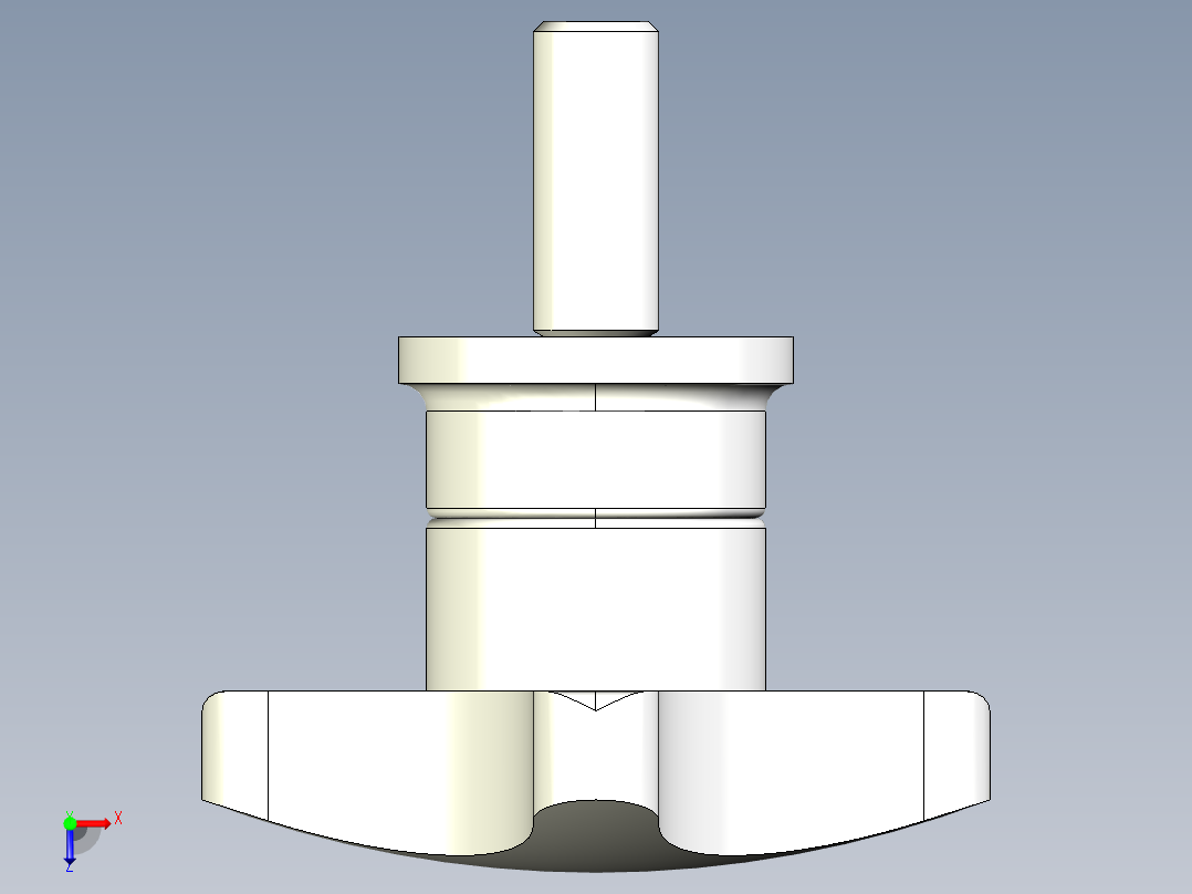 星型把手(A)2470-3D多系列多零件图纸模型俯视图