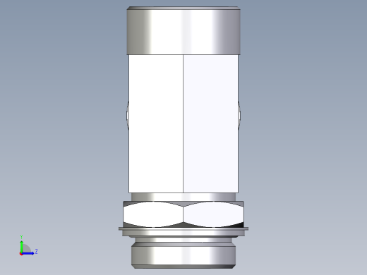 卡套式工业通用硬管接头EO_Adjustable_locknut_run_tee_LEE38SROMDCF左视缩略图