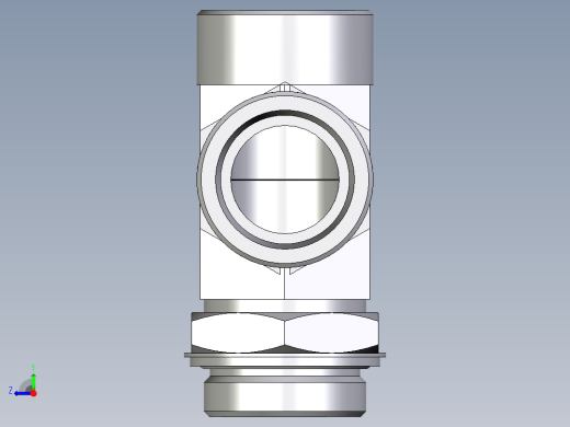 卡套式工业通用硬管接头EO_Adjustable_locknut_run_tee_LEE38SROMDCF右视缩略图
