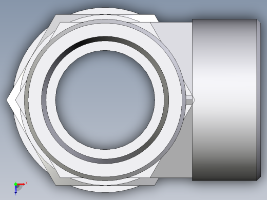 卡套式工业通用硬管接头EO_Adjustable_locknut_run_tee_LEE38SROMDCF俯视缩略图