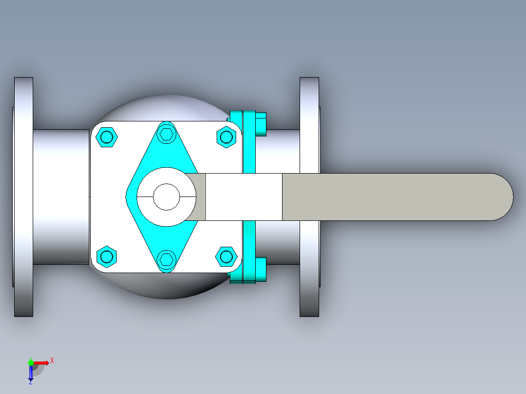 阀门模型-______[150]俯视图