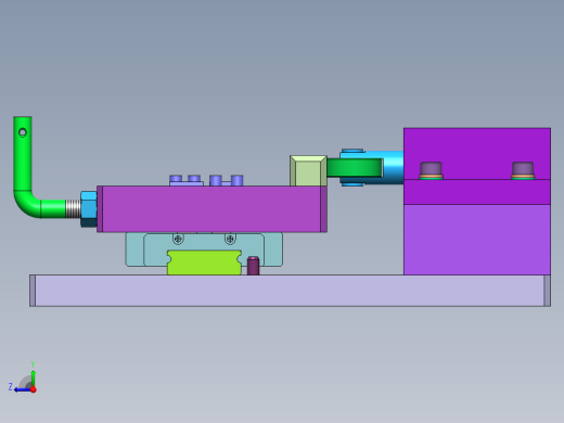 简易滑动位置分度机构右视缩略图