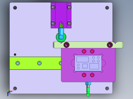 简易滑动位置分度机构俯视缩略图