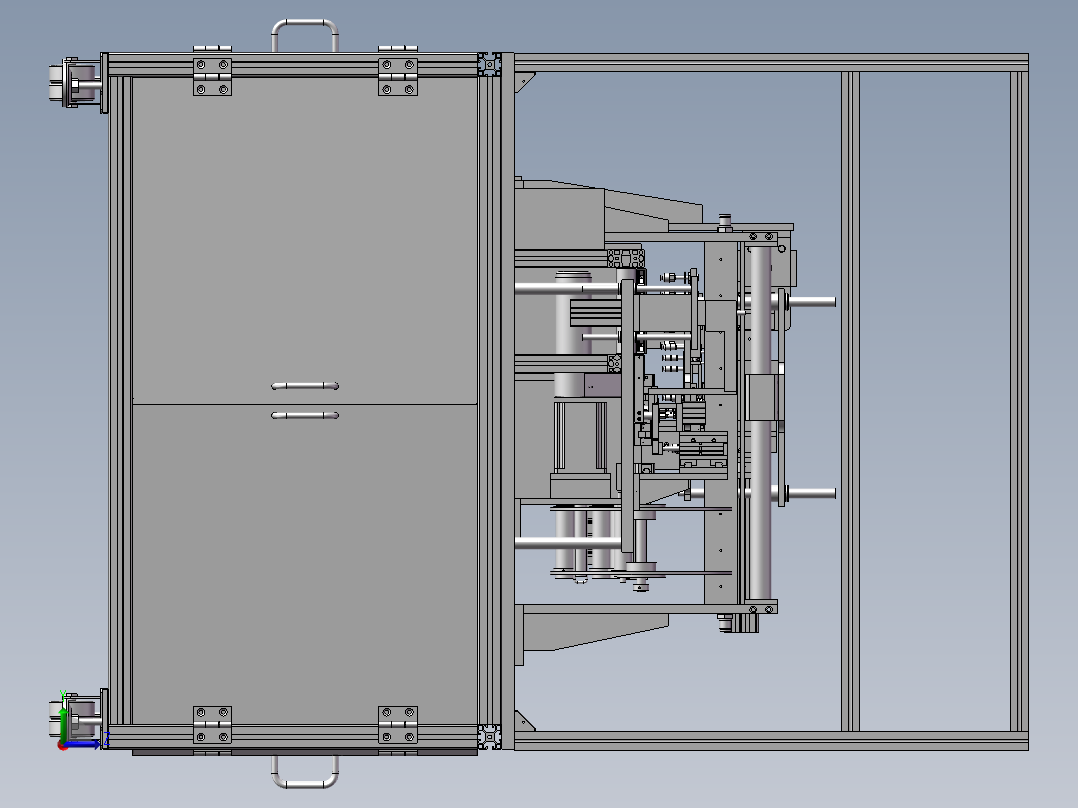 非标检测贴胶包装一体机左视图