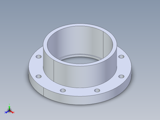 聚氯乙烯配件23-Sch80_Flange One-Piece_SOC_851-080_8in正等轴测缩略图