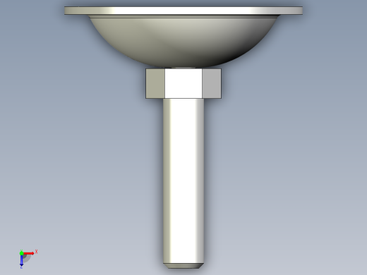 不銹鋼喇叭腳座5538-3D多系列多零件图纸模型俯视缩略图