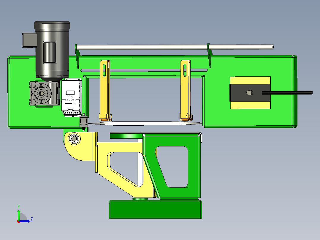 Ellis 1800 双斜切带锯左视图