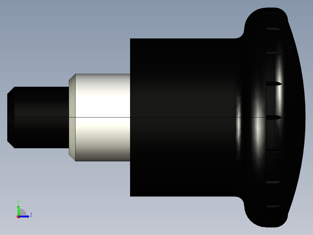 分割定位柱(迷你型)2211-3D多系列多零件图纸模型左视图