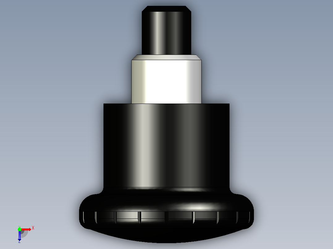 分割定位柱(迷你型)2211-3D多系列多零件图纸模型俯视图