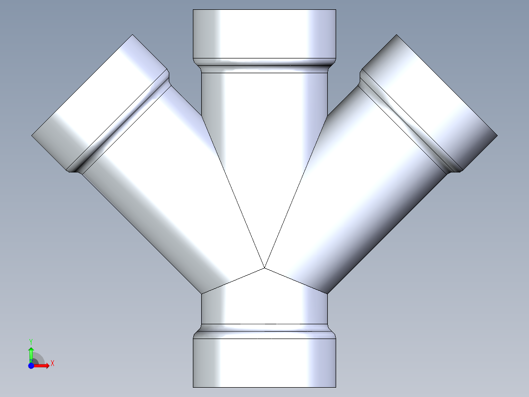船舶管路系统S7_SeaDrainPLUS_DoubleWye-SxSxSxS_37E163502_2in Sea Drain Plus - Double Wye - SxSxSxS前视图